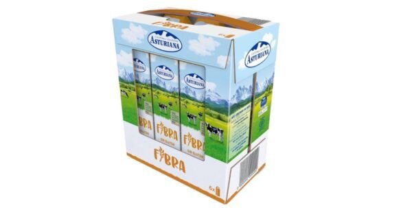 Leche Asturiana Fibra Sin Glúten 1L Pack 6 UD