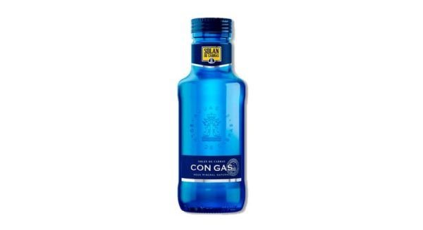 Agua Solán de Cabras Cristal Con Gas 33Cl Pack 24Ud