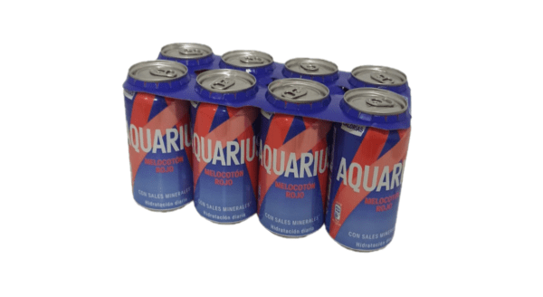 Aquarius Melocotón Lata 33Cl Pack 8Ud