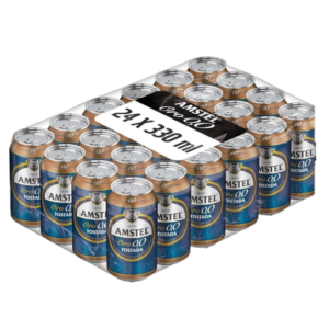 Cerveza Amstel Oro Tostada 0,0 Lata 33Cl Pack 24Unds