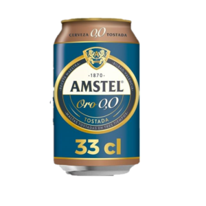 Cerveza Amstel Oro Tostada 0,0 Lata 33Cl Pack 8Unds